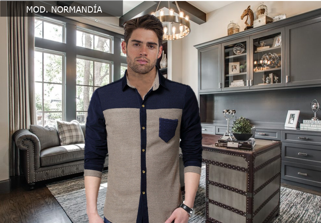 Camisa, camisa de caballero modelo MOD. NORMANDÍA.